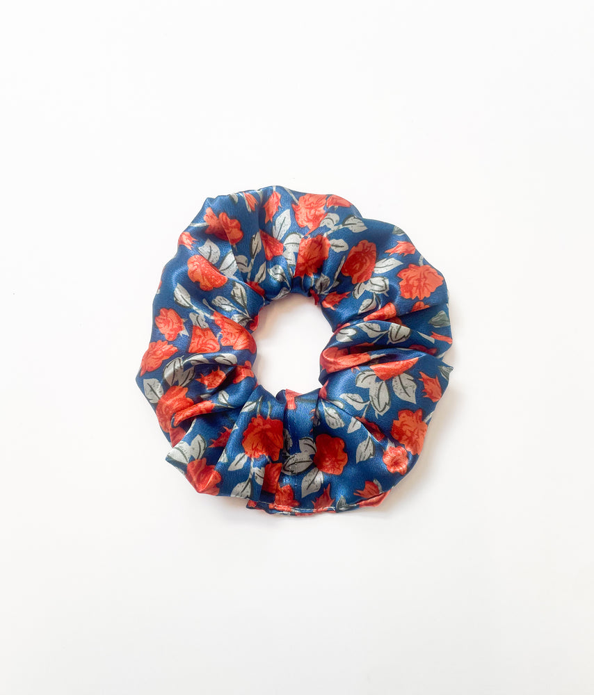 Floral Satin Giant Hair Scrunchie