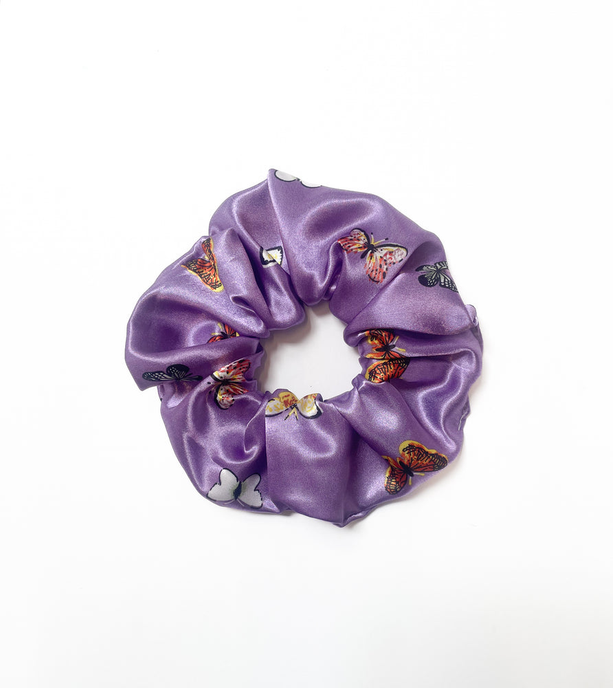 Giant Scrunchie -  Satin Butterfly Print