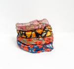 Floral Satin Top Knot Headband - Summer Print