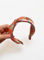 Floral Satin Twist Headband - Summer Print