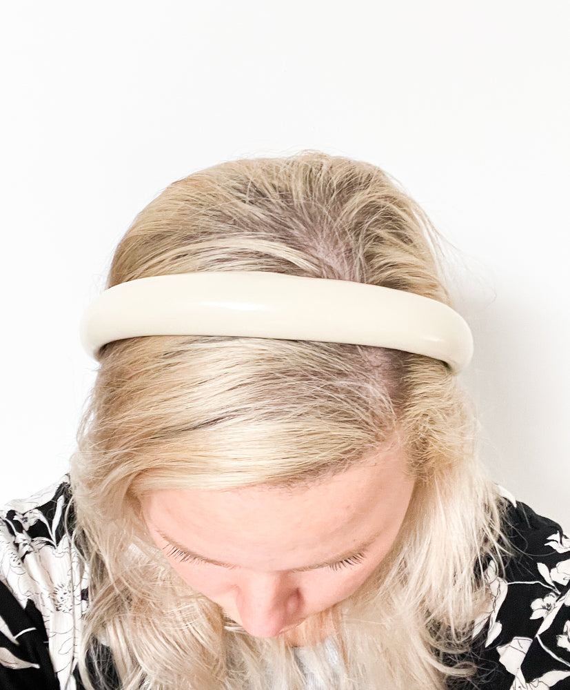 Faux Patent Leather Padded Headband