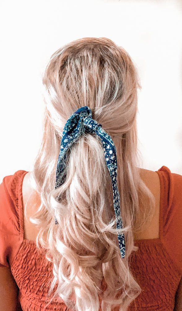 Hair Ribbon / Neck Scarf -  Bohemian Amelia Print