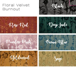 Floral Velvet Burnout Topknot Headband